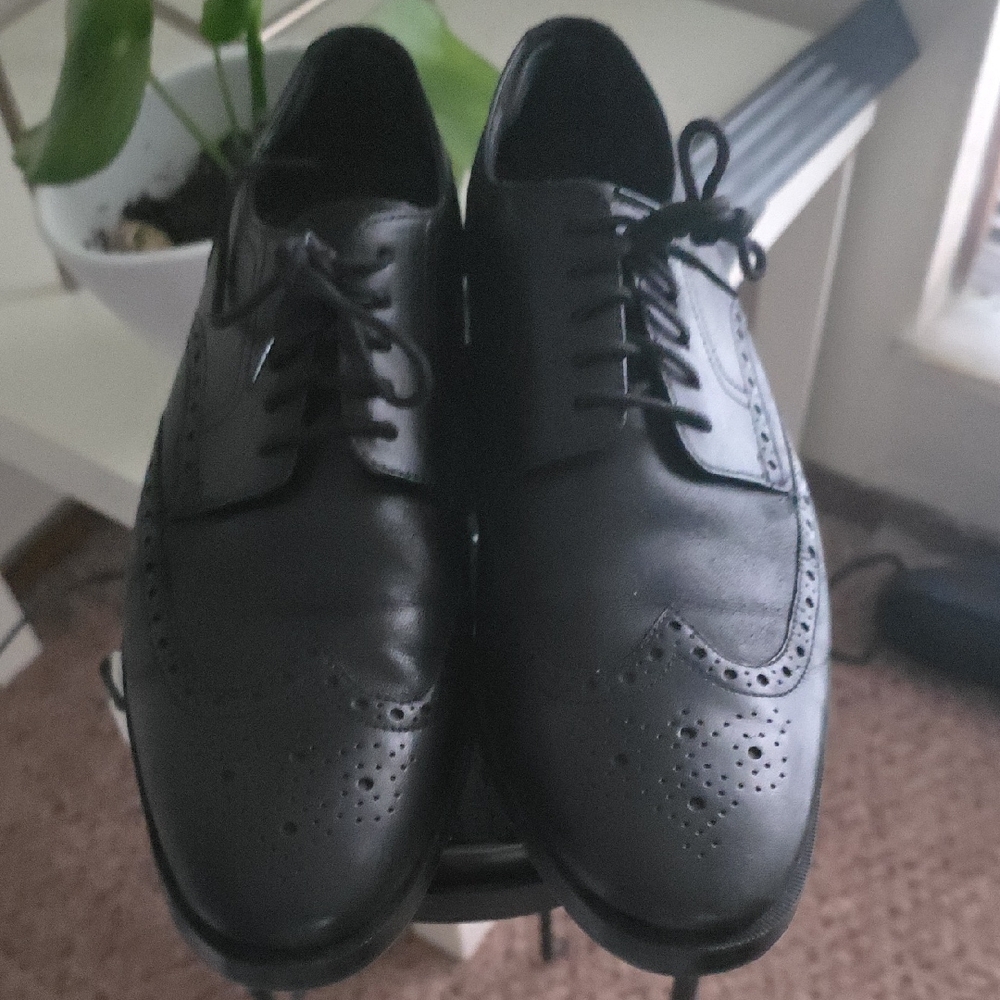 Cole Haan Black Oxford Wingtip Shoes